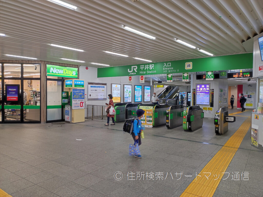 JR平井駅の改札の写真