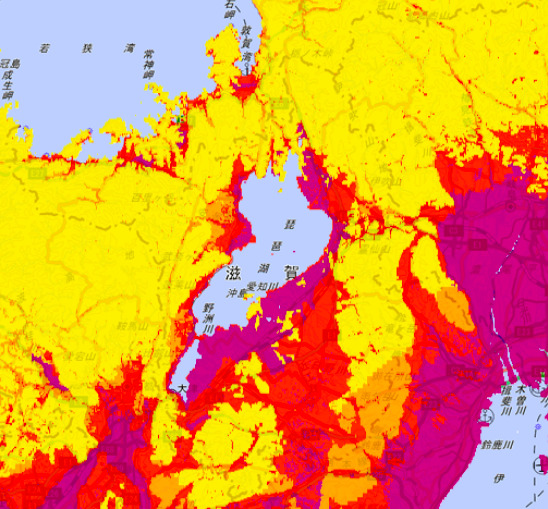 滋賀県の地震危険度ランキング 地震に強い地域はどこ 21年3月公表 住所検索ハザードマップ