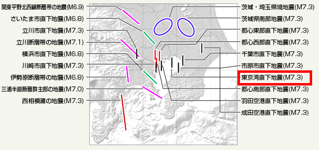 東京都の首都圏直下地震の危険地域 安全な地域はどこ M7級以上21タイプ一覧 住所検索ハザードマップ